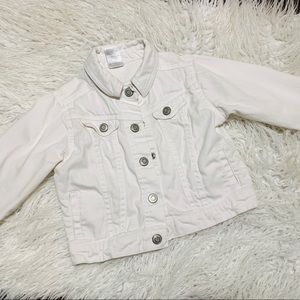 3/$25 Toddler girls white jean jacket.